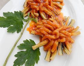 菊花茄子的做法视频教程,茄子软糯——菊花茄子家常做法详解